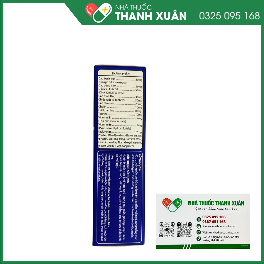 Bổ Não An Hưng Plus hỗ trợ dưỡng não an thần